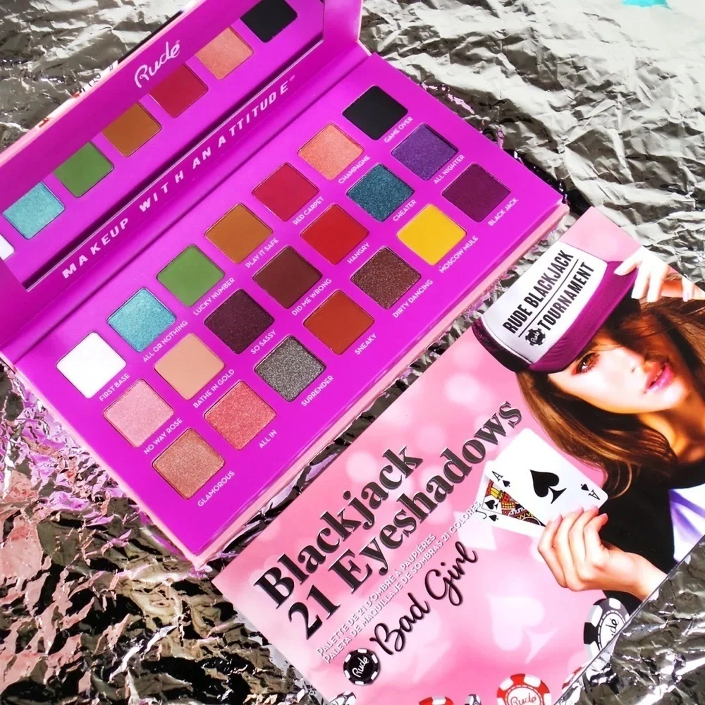 RUDE Bad Girl Blackjack 21 Eyeshadow Palette NIB